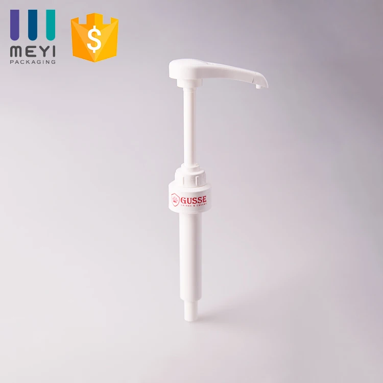 Food-grade Plastic Sugar Syrup Black Pump Dispenser White Syrup Pump For Jam Bottle