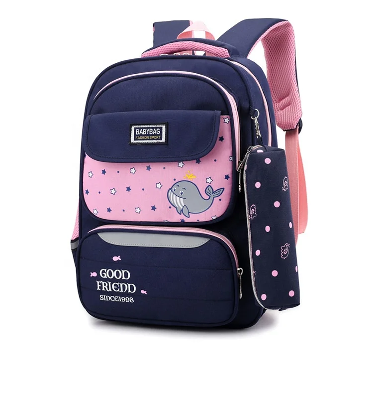 Wholesale Student Backpack Cartoon School Leisure Style Nylon School Bags for Teenage Girls