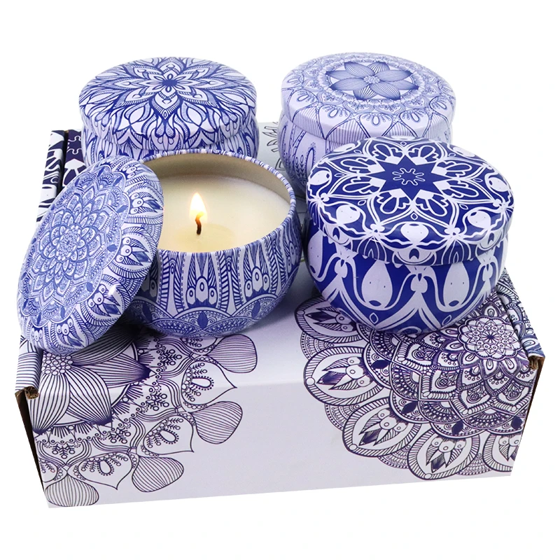 Wedding Decoration Romantic 4.4 Oz Customised Decorative Luxury Scented Candles With Box
