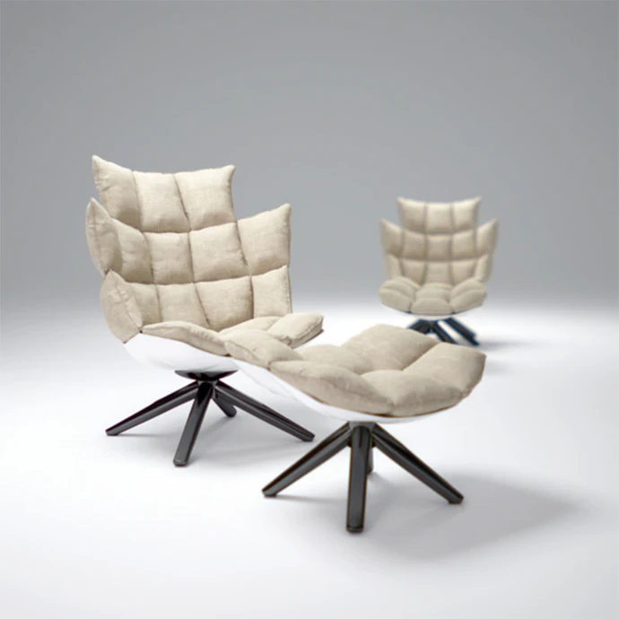 High back Husk chair fiberglass shell chair