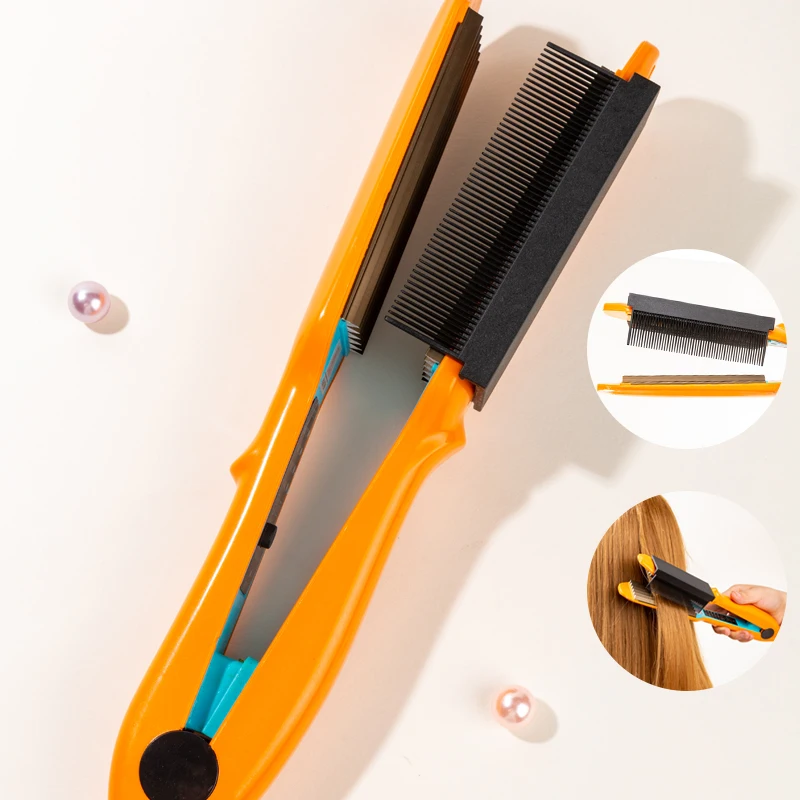 custom electric hot comb hot comb private label hair straightener carbon fiber Accessories comb