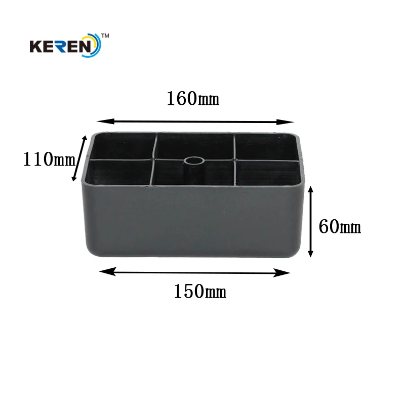 60mmH Wholesale Furniture Leg Bed Feet Furniture Plastic Legs Sofa Leg For Living Room