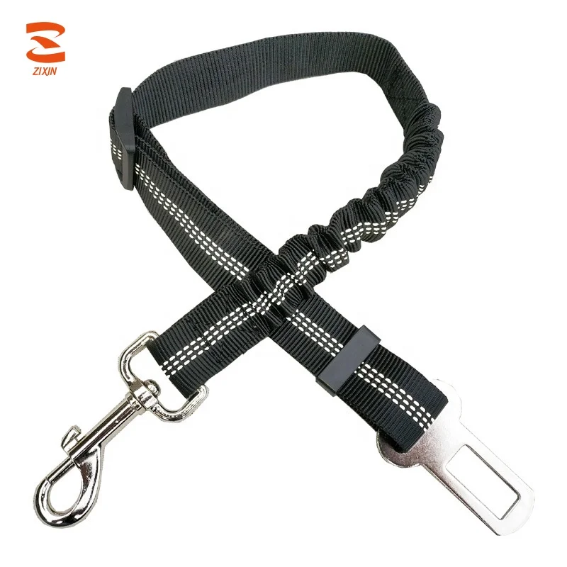 Safety Reflective Heavy Duty Hardware Elastic Nylon Webbing Custom Vehicle Pet Cat Car Bungee Seat Sear Adjustable Dog Sea Belt