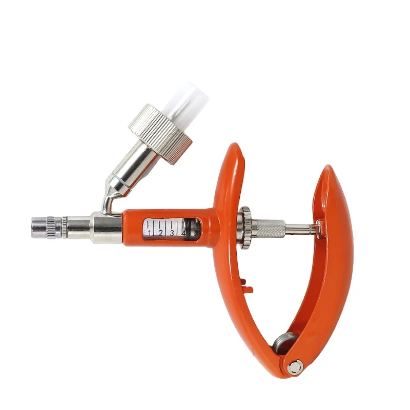Automatic 2ml 5ml Veterinary Syringe Injector Bottle for Cattle Sheep Goat-Continuous Plastic Vaccine Injector for Pig and Sow