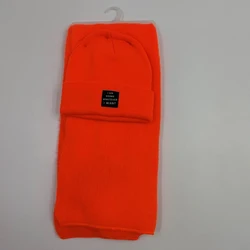 cotton neckerchief neckerchief scout jacquard yarn dyed iridescent tip hat and scarf set iridescent warm