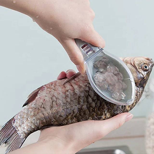 Новинка 2021, новая щетка для рыбьей чешуи, терки с крышкой, щетка для быстрого удаления рыбьей кожи, кухонный инструмент для чистки