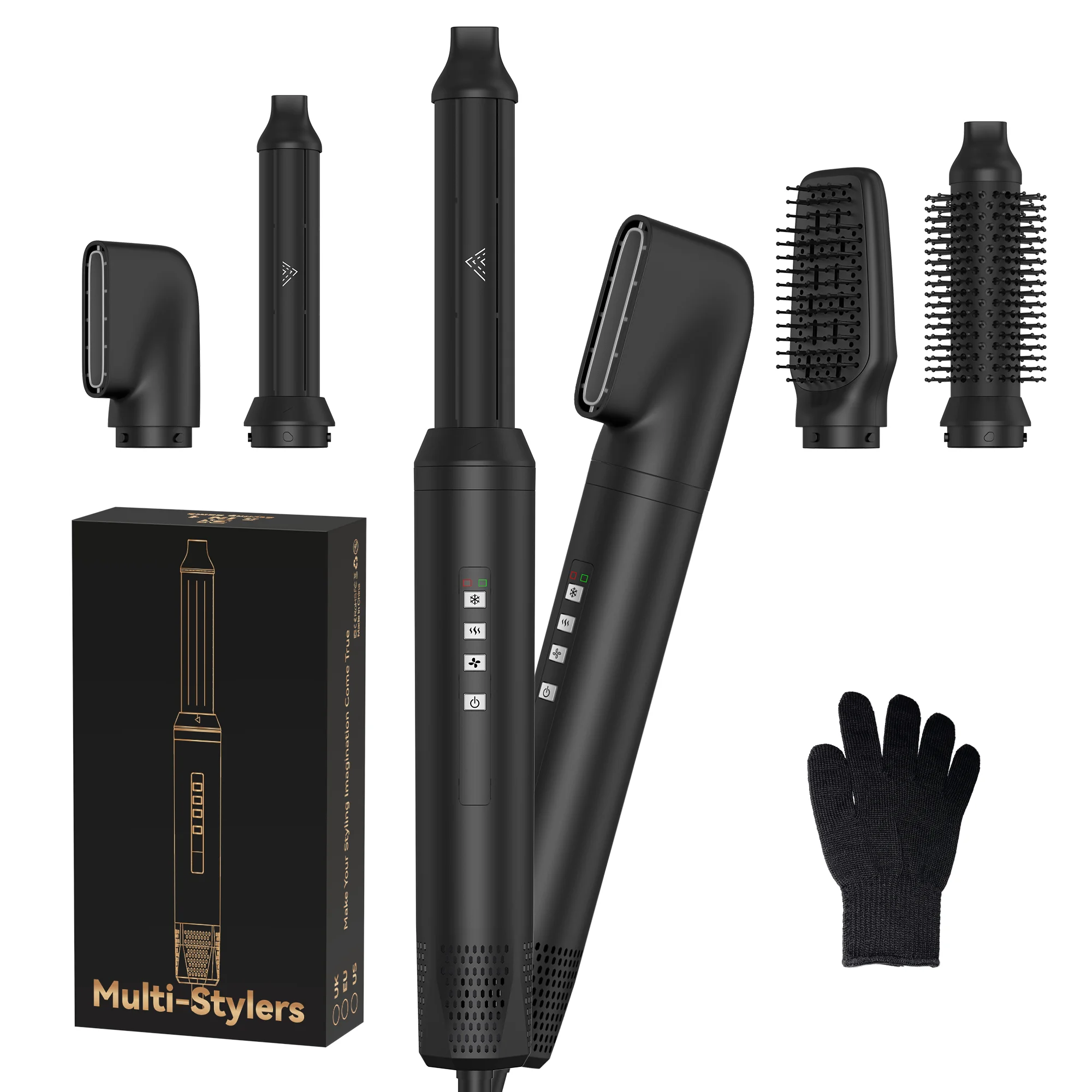 5 in 1 Auto Wrap Curler Styler Volumizer Blow Dryer Comb BLDC High Speed One Step Electric Hair Dryer and Hot Air Brush