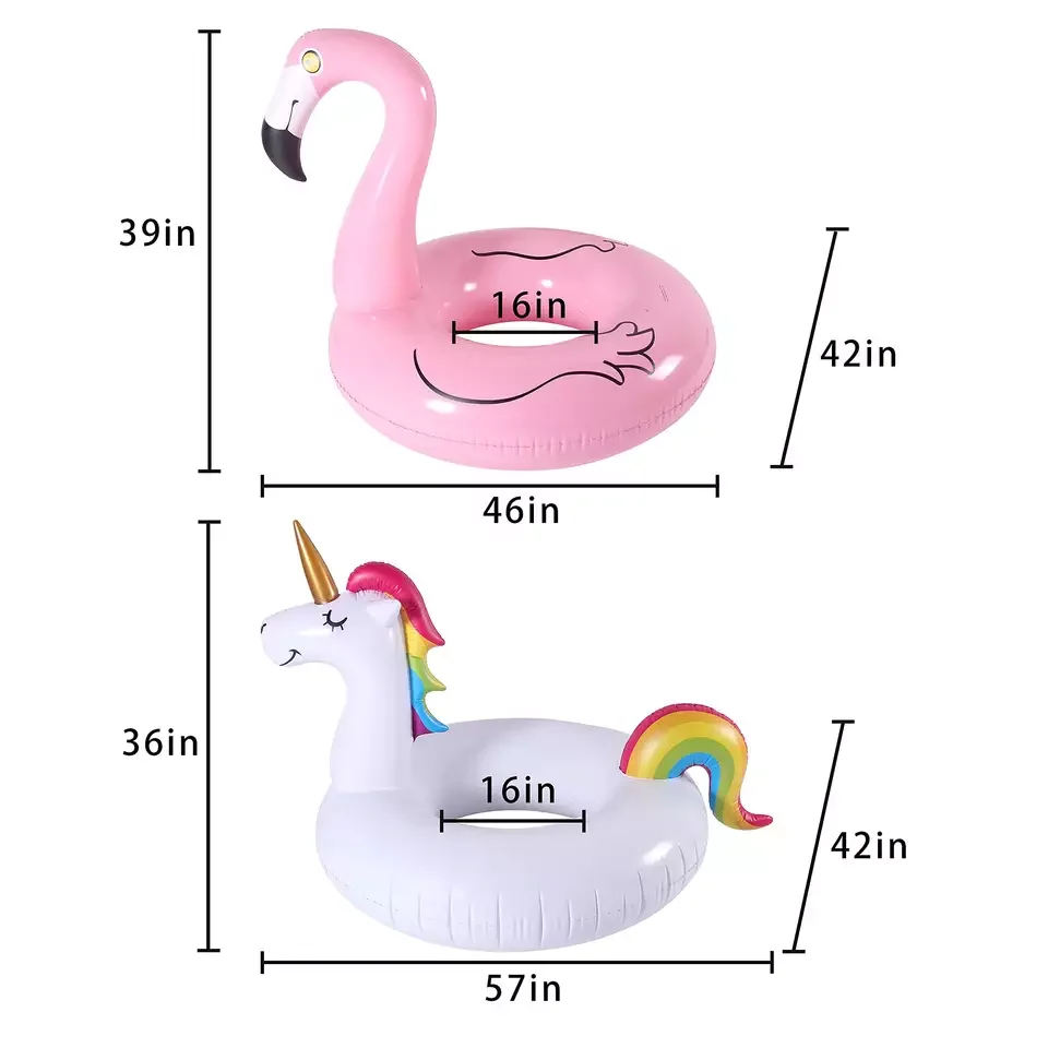 120cm Pink Flamingo Swimming Ring Inflatable Floats Pool Toys Adult Swim Laps Water Raft Air Mattress DHL Freeshipping