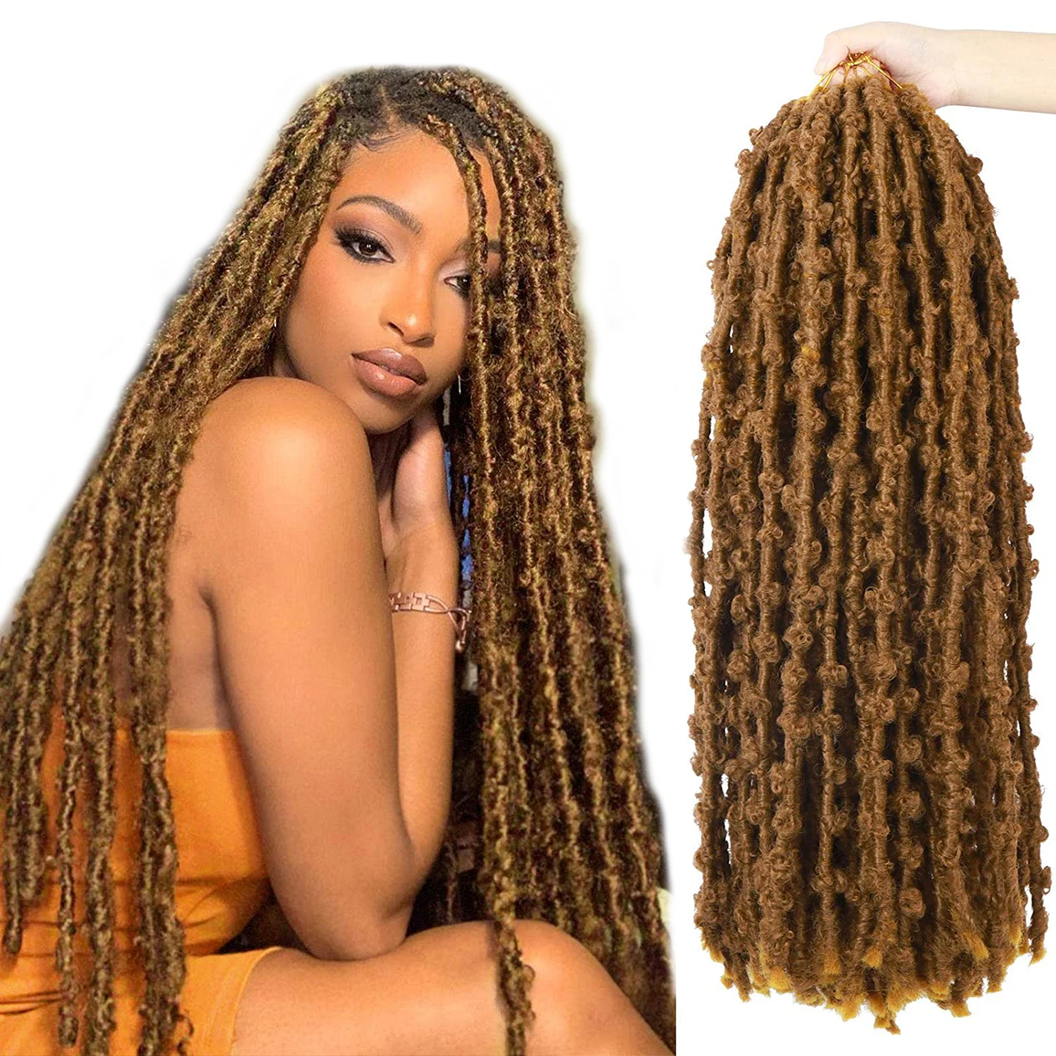  Wholesale Butterfly Locs Hair Crotchet Spring Twisted Pre Looped Goddess