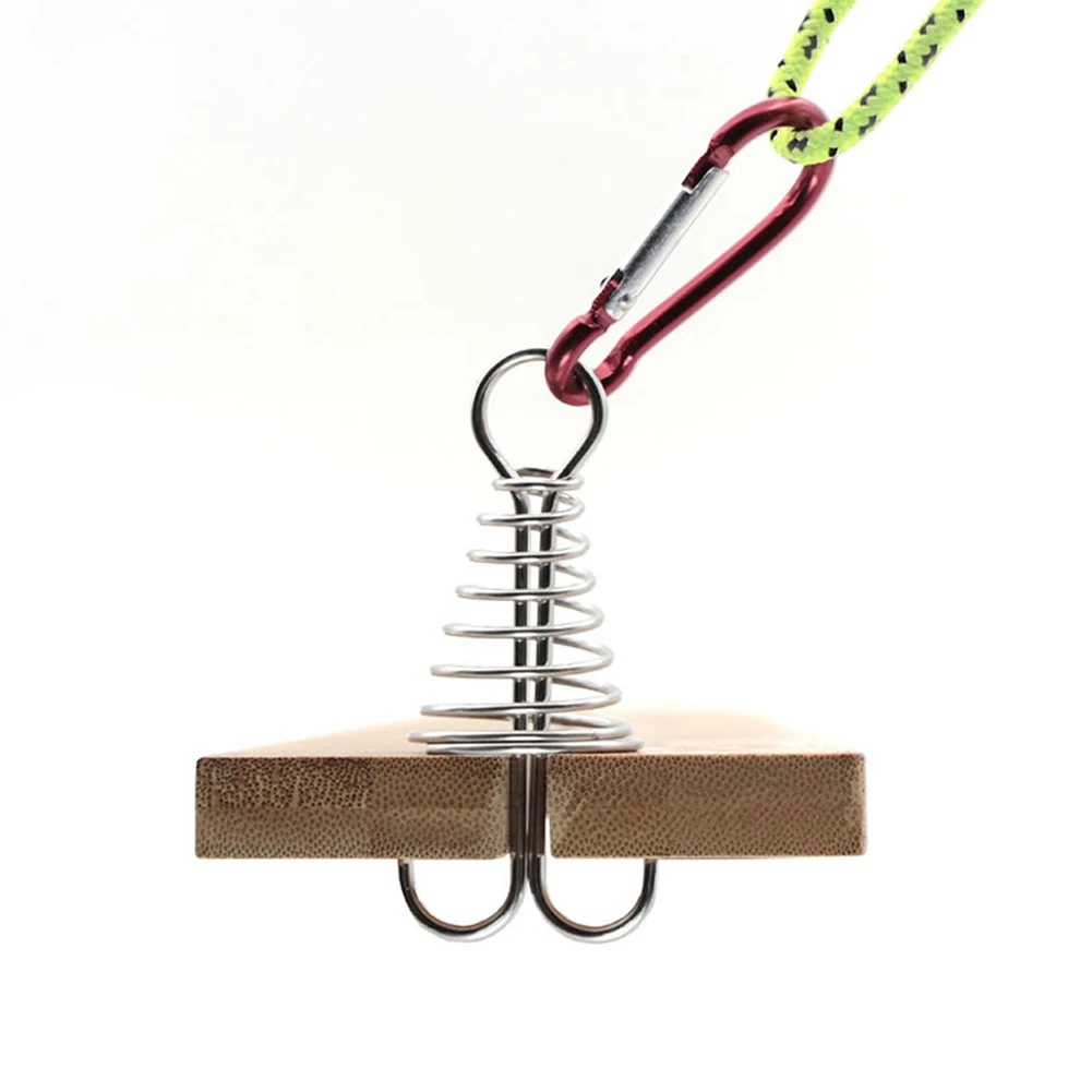 1Pcs Spring Octopus Deck Peg with Carabiner Hook Durable Rope Buckle Tent Hook Board Peg Camping Hiking Wholesale