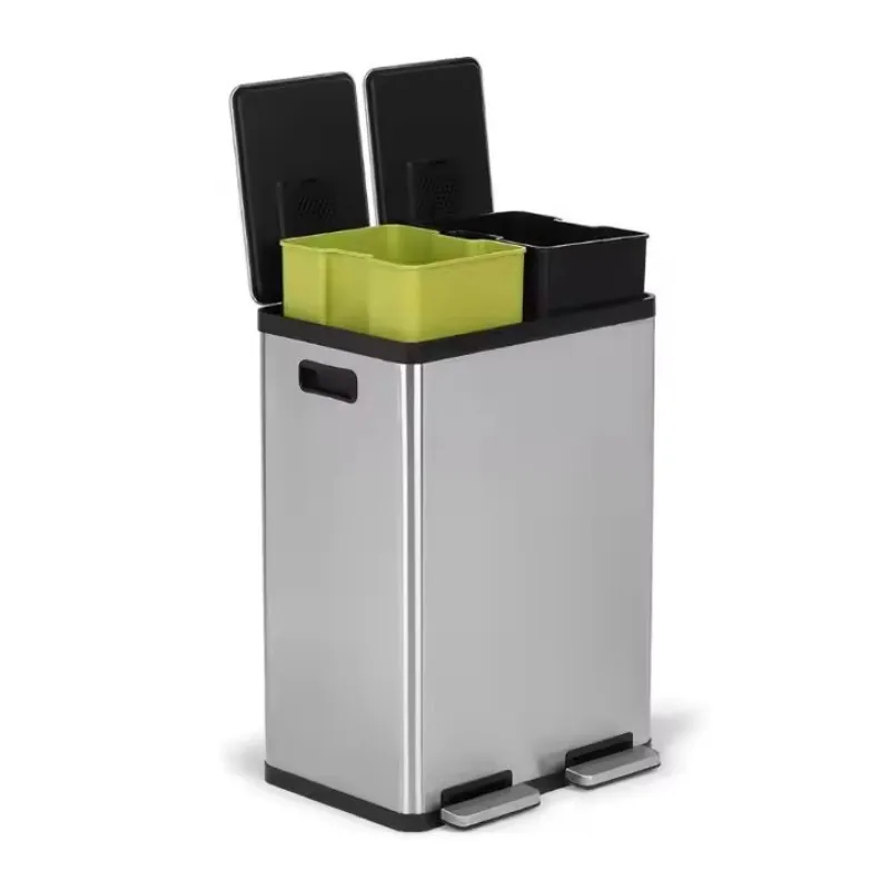 Smart Double Standing Home Kitchen Waste Bins for Garbage Sorting