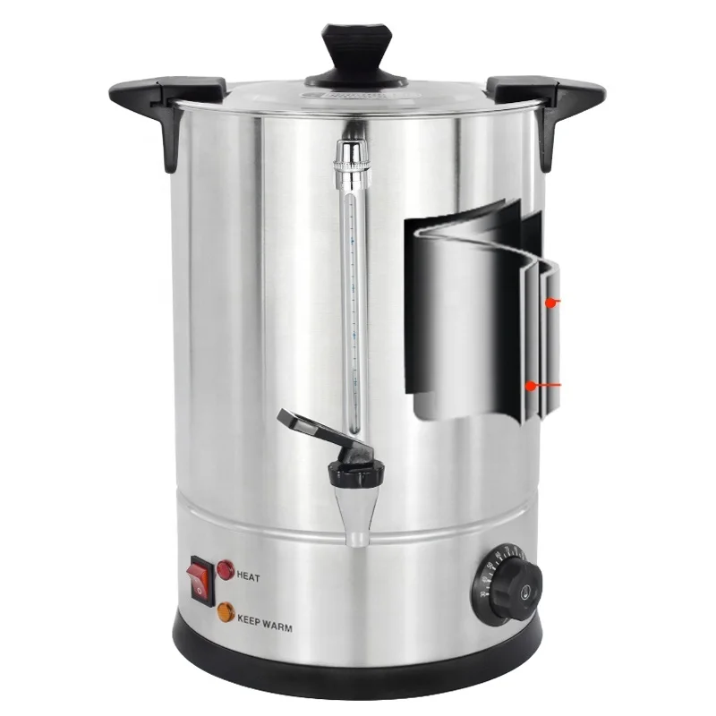 Insulated  Dispenser Thermos Urn for Beverage, Cool Touch Handle Easy to Clean Water Boiler