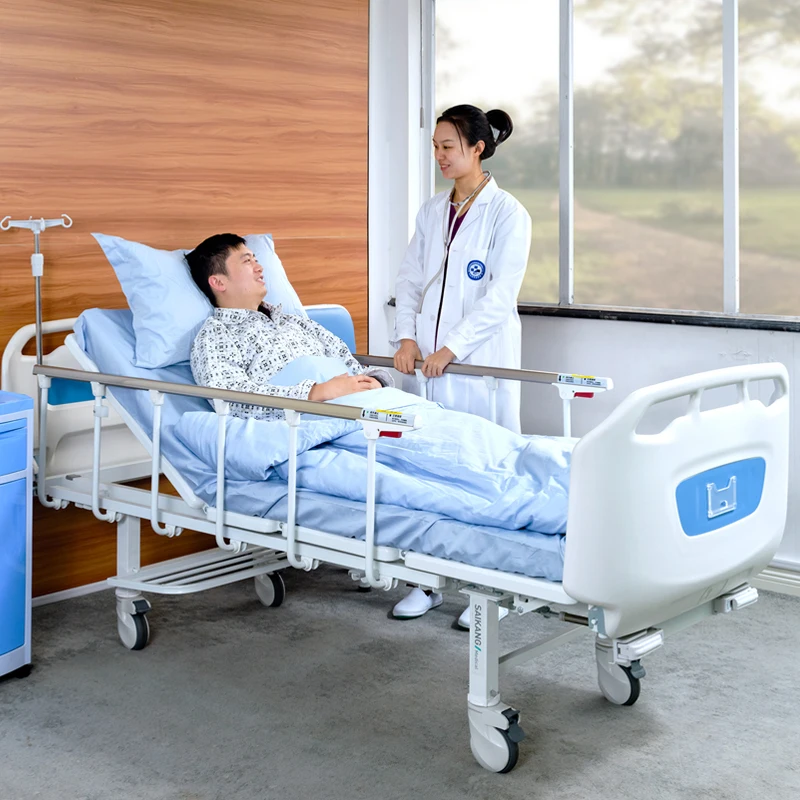 D2w SAIKANG Durable Hospital Room Furniture Used Metal 2 Crank 2 Function Adjustable Manual Hospital Bed Price
