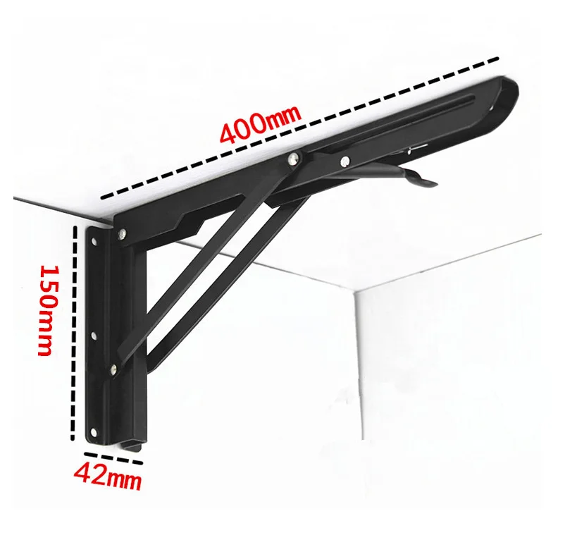 Wholesale Triangle Bracket Stainless Steel Bracket Household Wall Shelf Partition Folding Shelf Bracket Holder