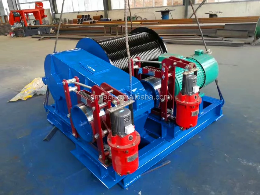 hydraulic winch 10 ton with 100m 300m 500m diesel power double drum winch