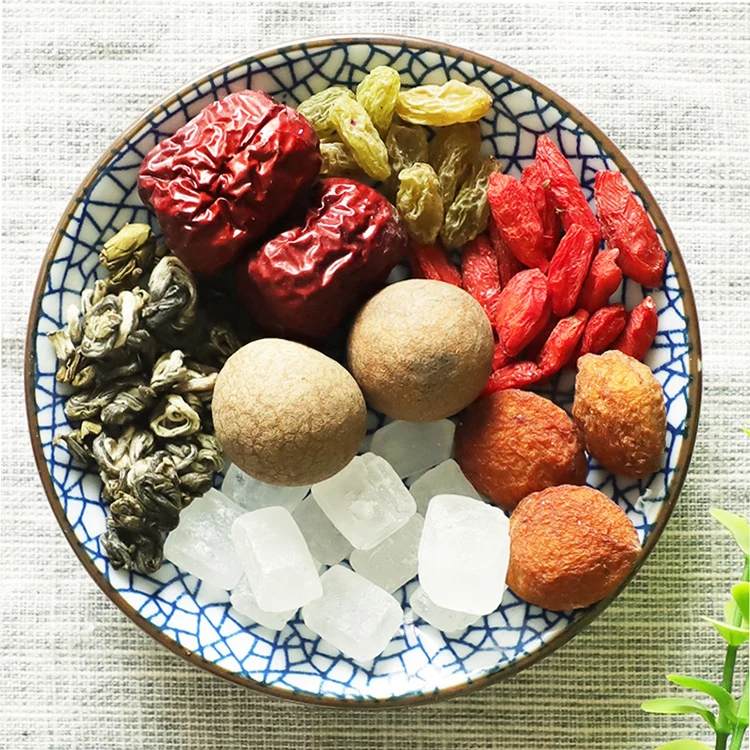Женский фруктовый чай с восьми сокровищами из камелии longan wolfberry red date