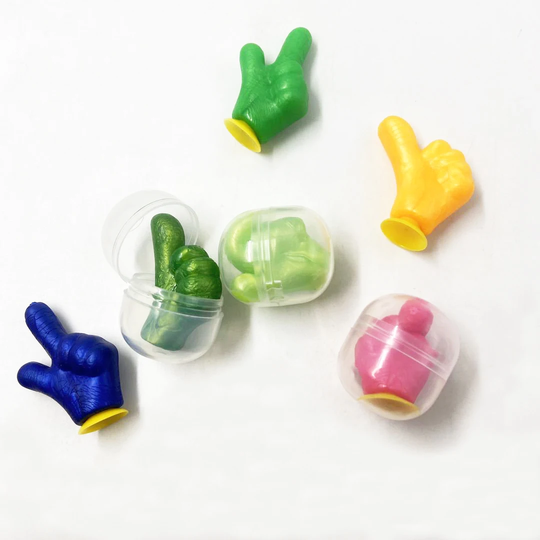 Лидер продаж 2021, самый дешевый на Amazon мини-Забавный жест в форме пальца, Мультяшные фигурки, присоска, верхняя часть ручки для детей