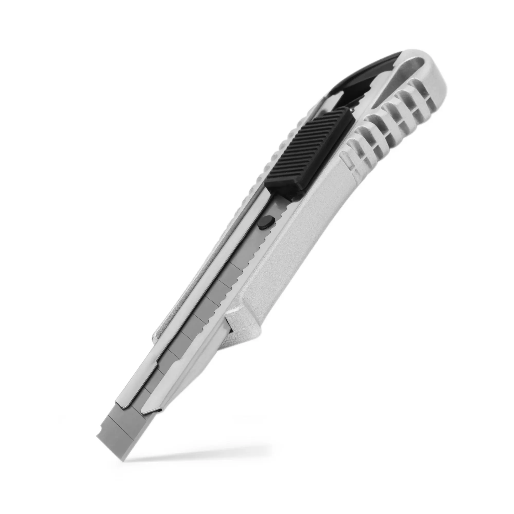 Aluminium alloy snap off knife 18mm blade retractable box cutter knife sliding utility knife
