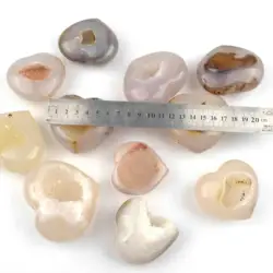 Wholesale Natural Crystals Heart Polished Druze Geode Agate For Decoration