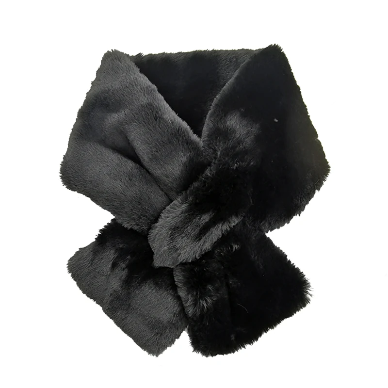 Модный короткий женский меховой шарф из искусственного меха кролика рекс