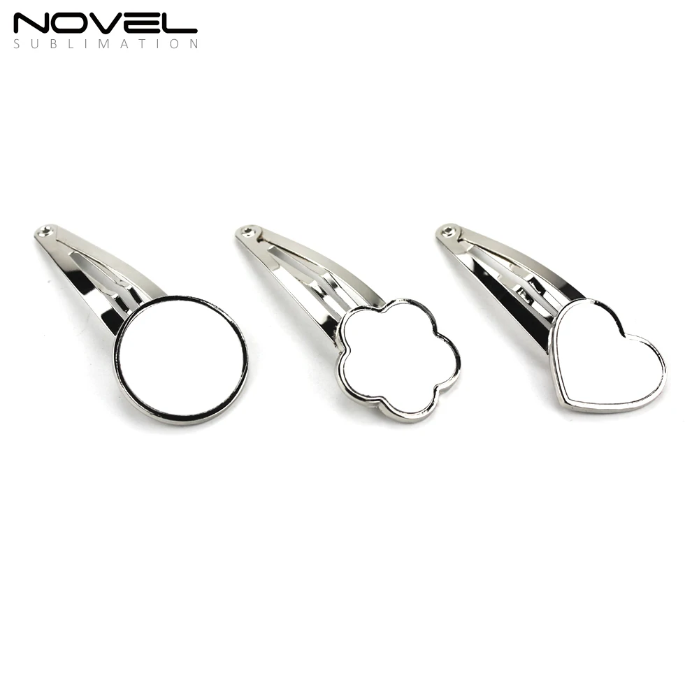 Custom Blank Zinc Alloy Hair Clip Sublimation Hairpin
