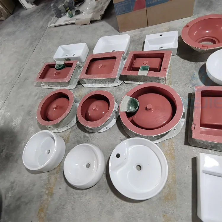 Rectangular rounded side column appearance sink concrete mold glass fiber reinforced plastic with silicone lining mould