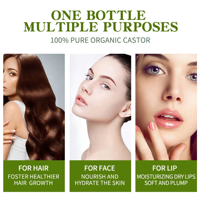 OEM private label skin care oil 100% pure natural organic cold pressed black castor oil for hair growth