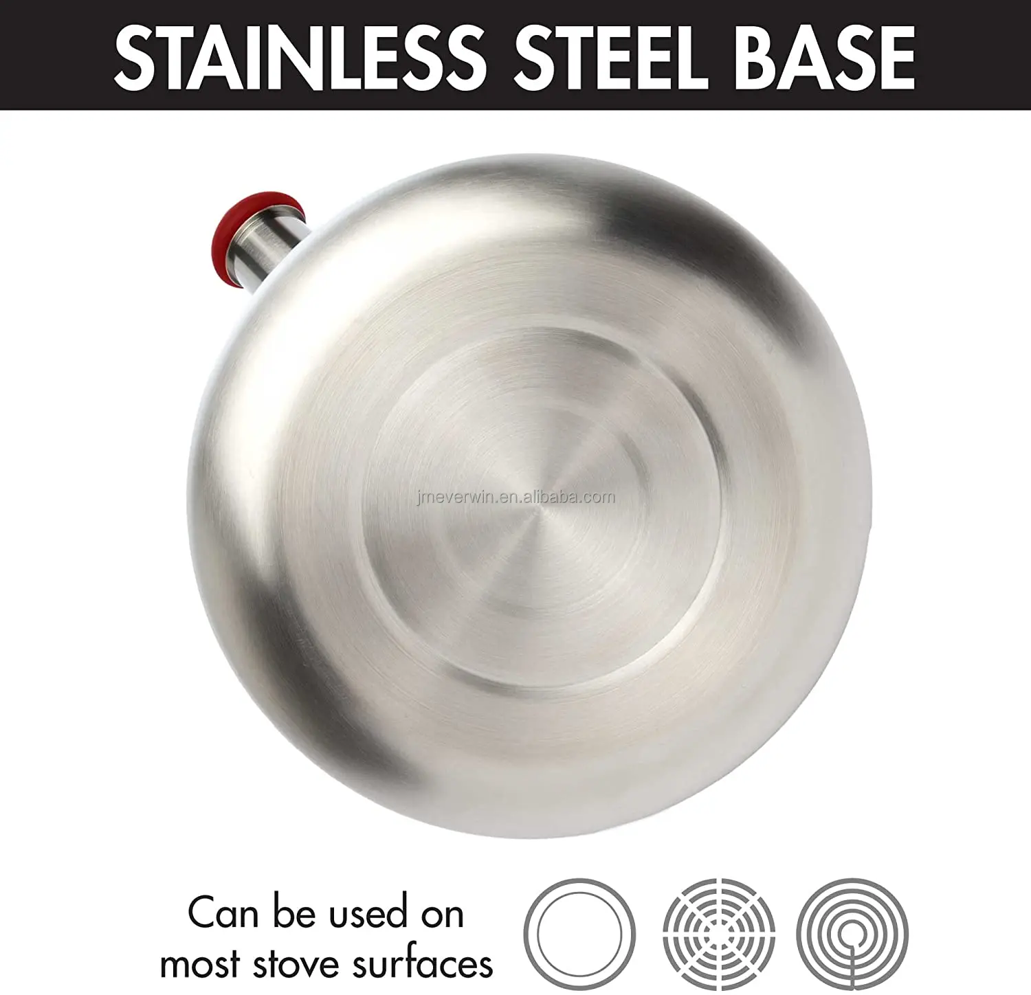 Fashion Stainless Steel Copper Painting Teapot Hot Water Whistle Boil Kettle 3.0L