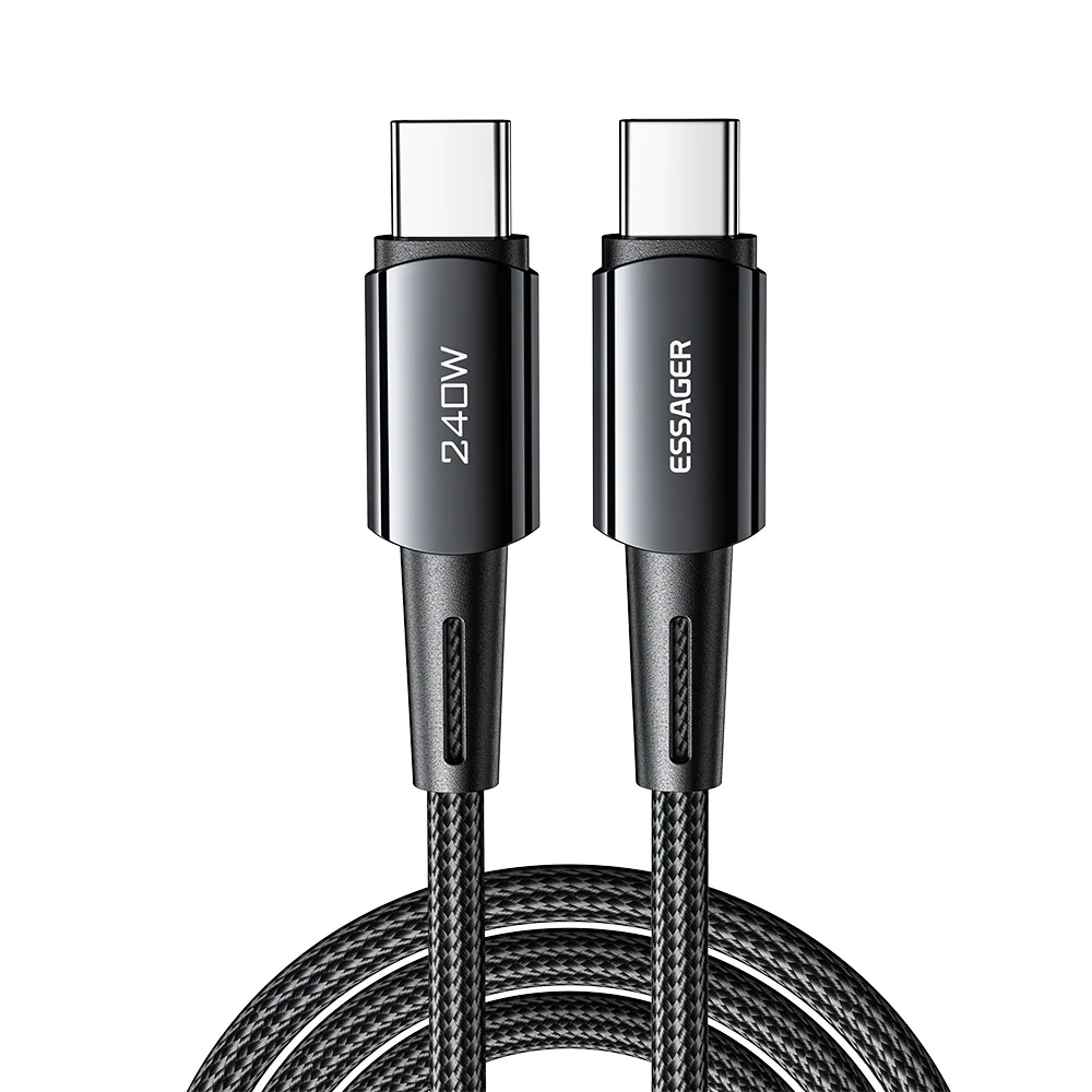 Essager 2023 Sunset  Type C Cable 240W Quick Charger  Type-C cord Braided Data Cable Fast Charging C TO C PD