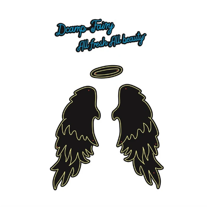 Fast Delivery Custom Led Light Neon Sign  Personalised  Led Logo Sign No Moq Angel Wings Neon Sign