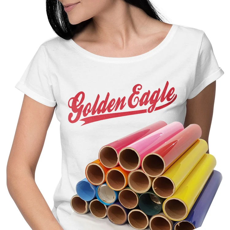Easy weeding textile vinilo roll HTV film flex PVC heat transfer vinyl press Iron on for T-shirts