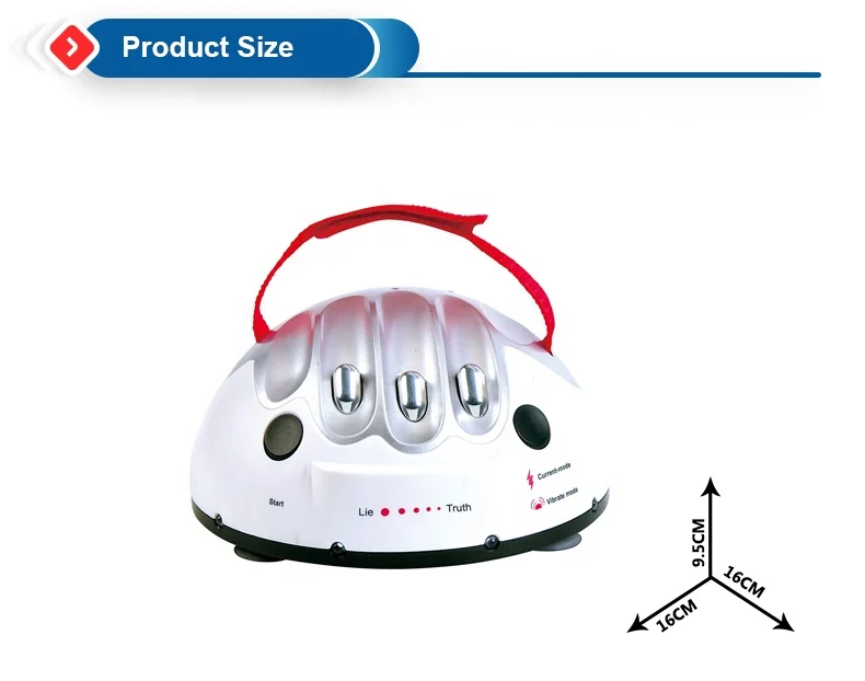 Interesting hand game electricity shock plastic polygraph toy for sale