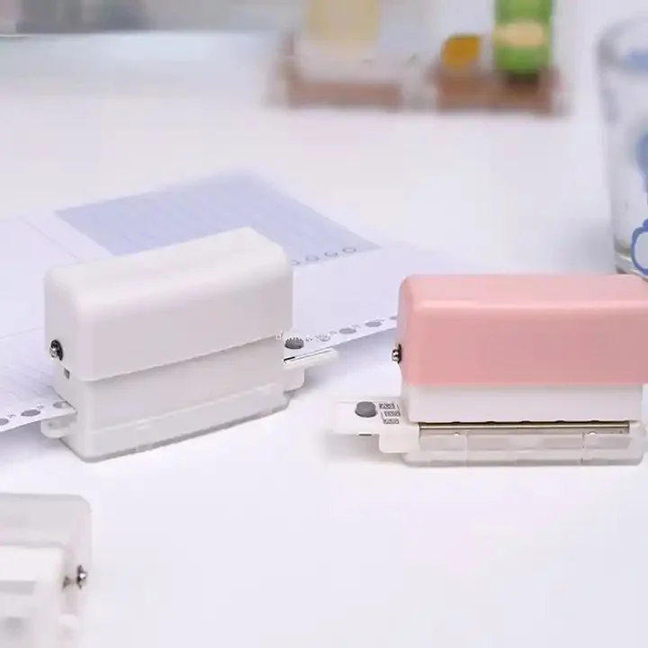 Multi hole punching machine handheld six hole mini cute manual punching machine