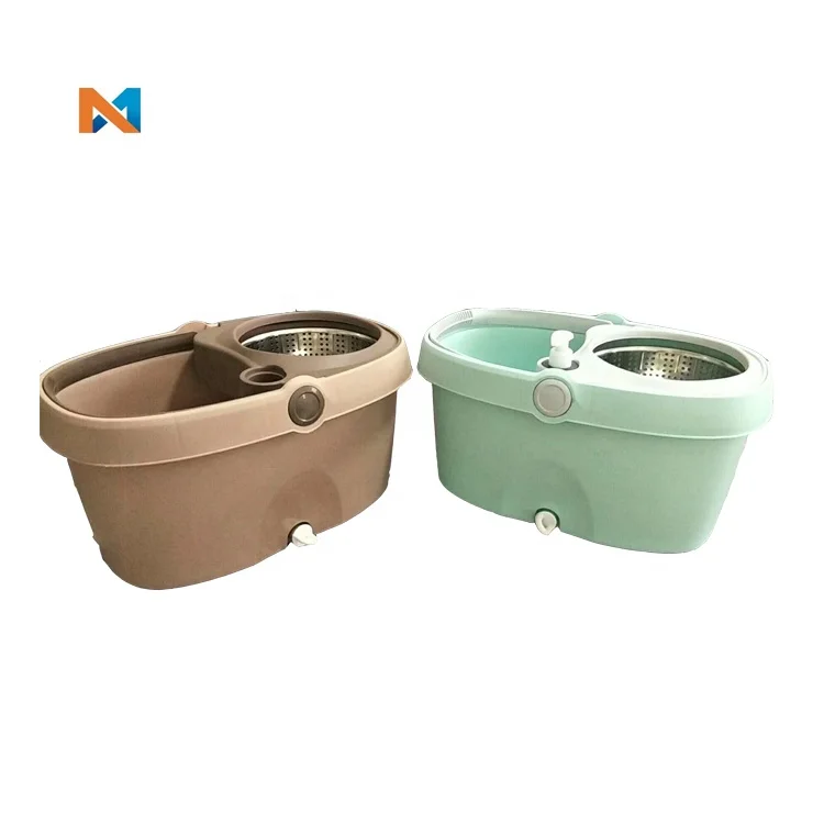 New Design 360 Degree Spinning Mop Bucket Home Cleaner brown