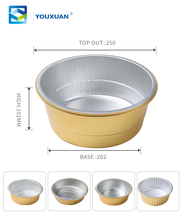 Best Selling Portable Takeaway Box Large Microwavable Aluminum Foil Container For Restaurant