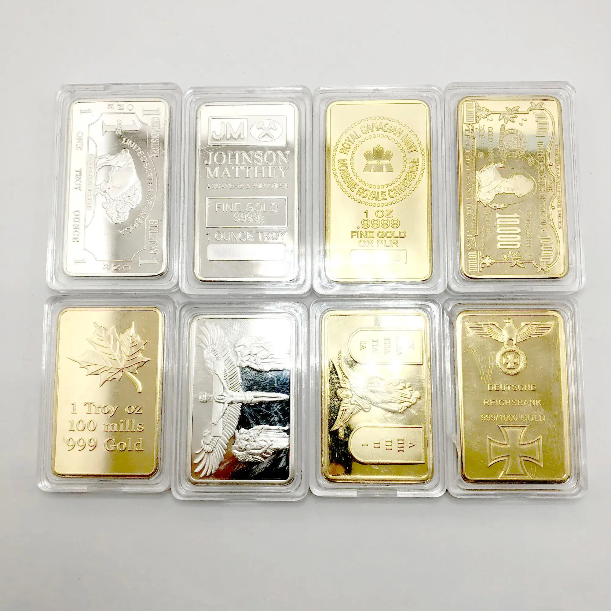 Hard Chrome Plated Clad Bullion Bar Gold Sports Brass Europe Gold Medallion Medal Promotional Gifts  Scrap Gold Plated