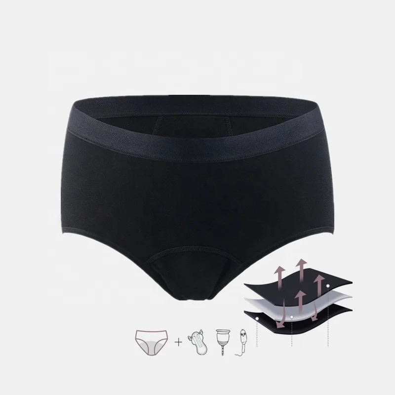 Intiflower 9088 wholesale bragas menstrual talla alta culotte menstruelle en coton bio Underwear girl heavy flow  period panties