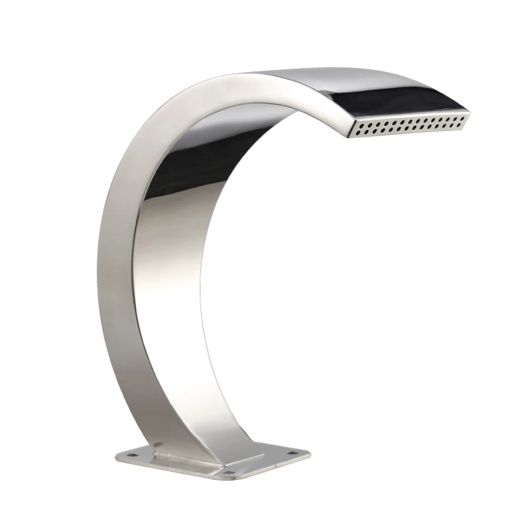 Factory Make Customized Stainless Steel RGB LED Light Spillway Cobra Waterfall For Homes Decorative