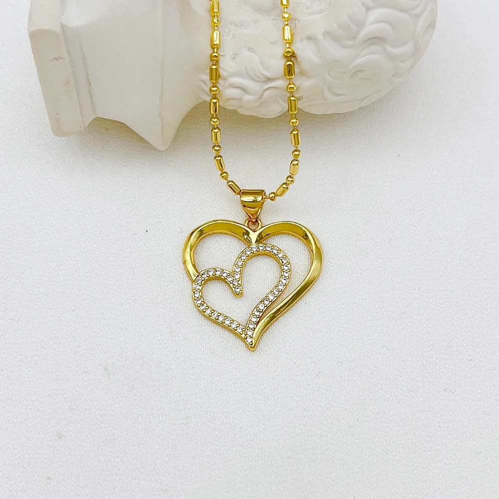 Rebird Heart zircon necklace fashion chain exquisite beautiful accessories for women necklace jewelry boxes