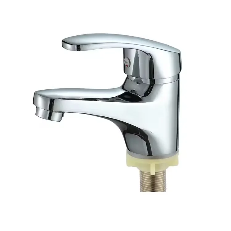 Modern Chrome Bathroom Sinks Faucets Stainless Steel Water Tap with Cool Valve Core
