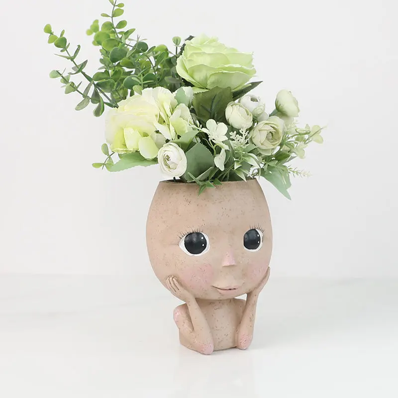 New Unique Design Head Decor Garden Home Hotel Planters Indoor Flower Plant Pots