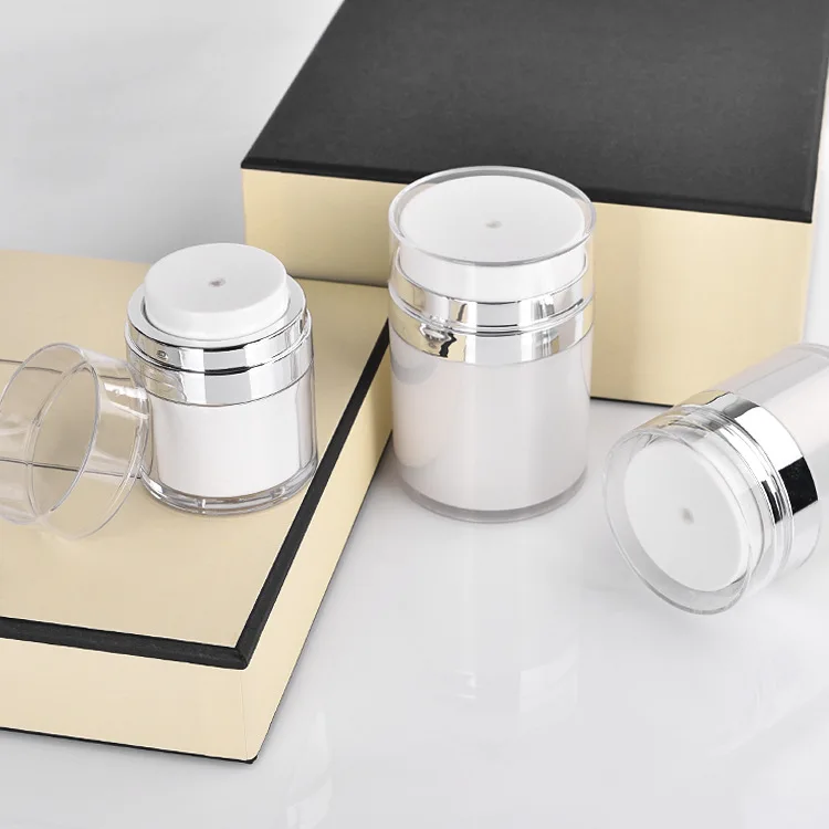 15ml 30ml 50ml Plastic Vacuum Cream Bottle Face Cream Jar Skin Care Airless Press Pump Bottle Cosmetic Packaging Container