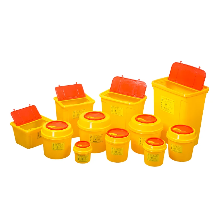 Plastic reusable sharps container 2 litre bin medical biohazard waste disposal sharps box