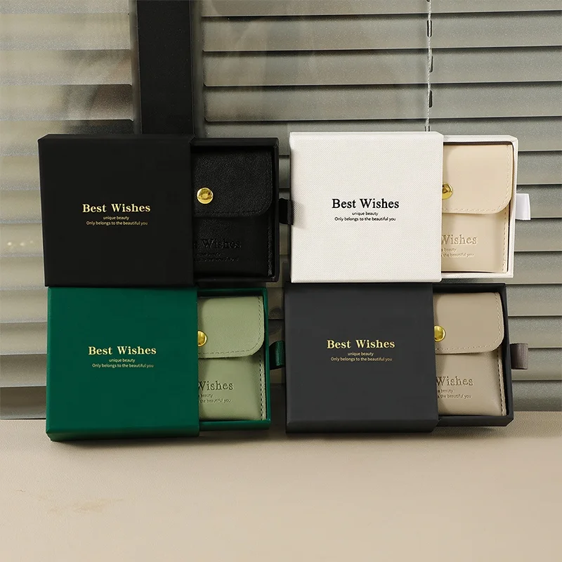 PUPPYSEW Cardboard Box and Bag  Jewelry Box with  packaging Jewelry Bag   Bracelet Necklace Earring Drawer Box Microfiber Pouch