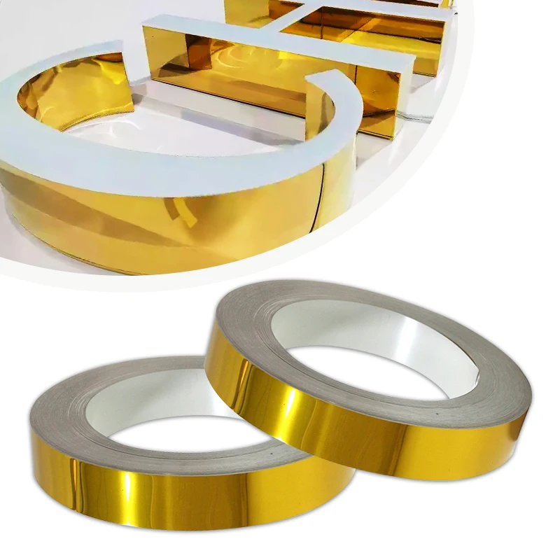 0.6mm Mirror Gold Sign Aluminum For Strip Led Coated Color Aluminum Coil for Channel Letter