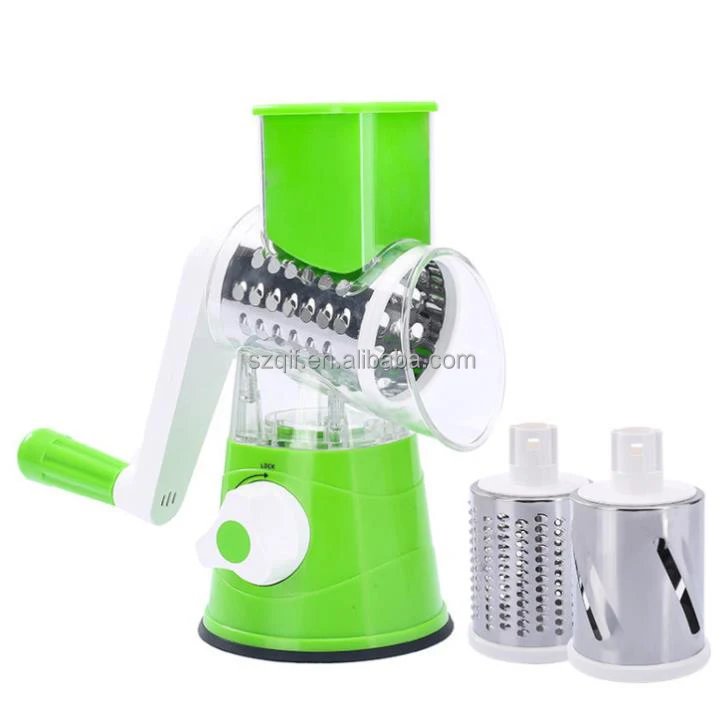 Hand Held Vegetable Chopper Slicer Grater 3 in 1 Round Cutter Spiralizer Roller Shredder Vegetable Fruit Chopper  Kitchen Tools