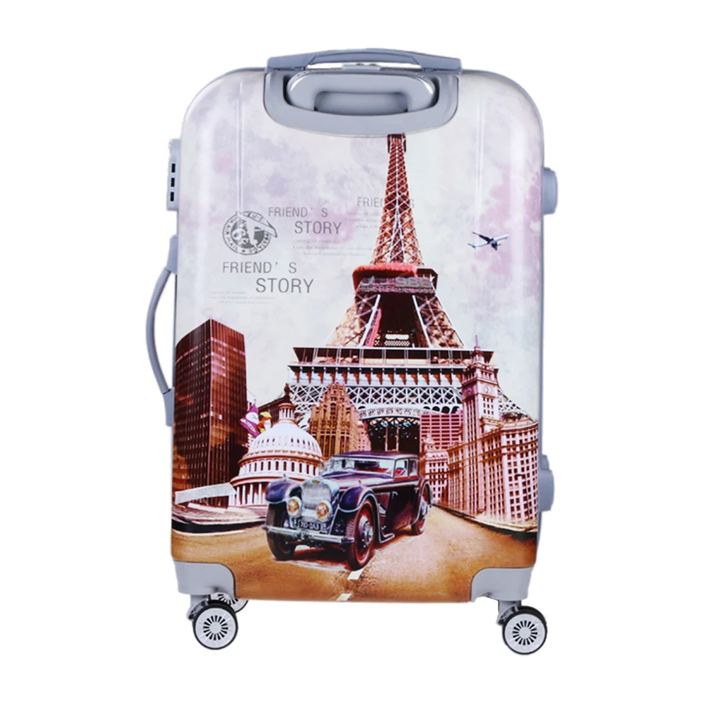 Винтажный автомобильный чемодан из поликарбоната, набор чемоданов на колесиках, чемодан для ручной клади