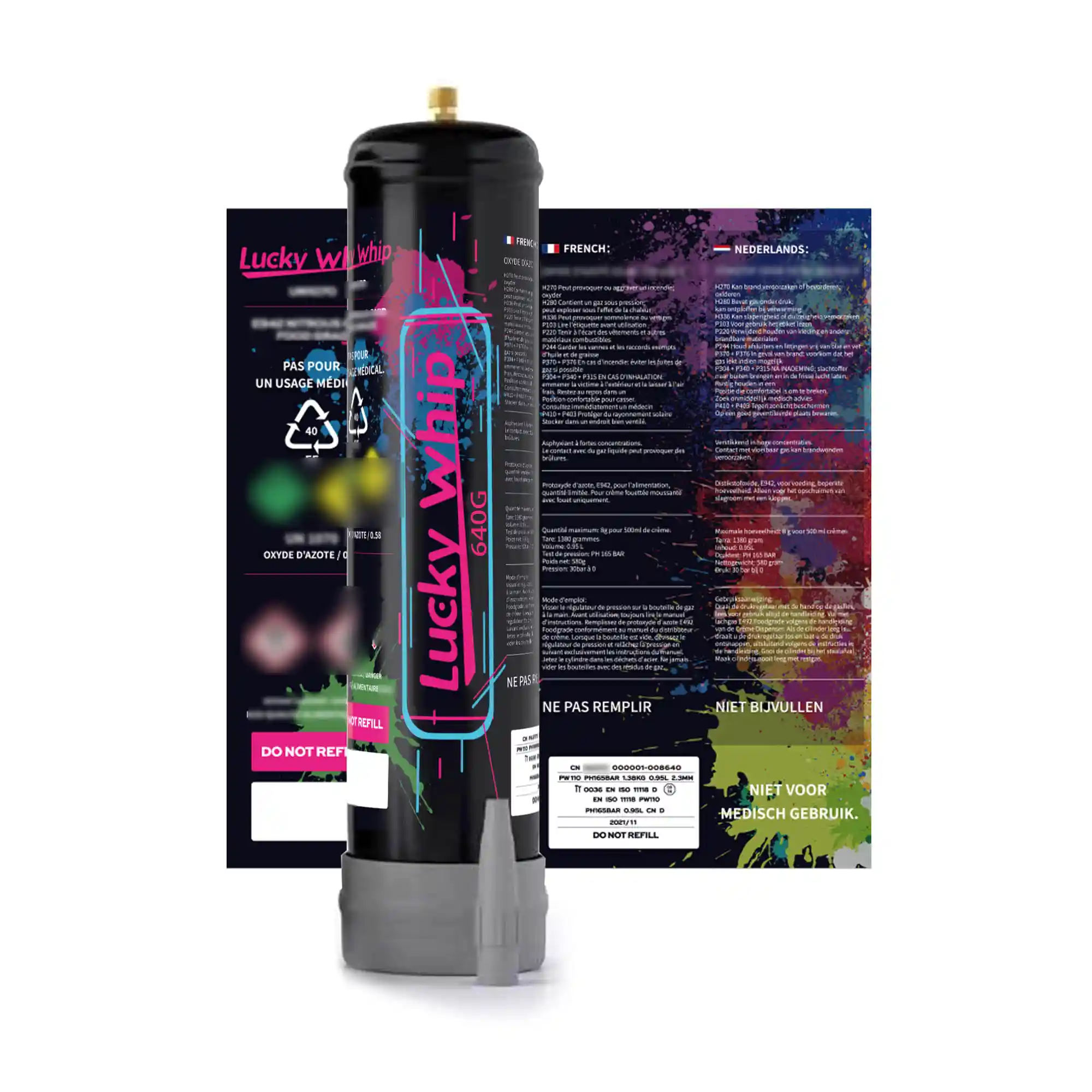 640g 1.05L cream charger whip produced by 2022 manufacturer whipped cream chargers