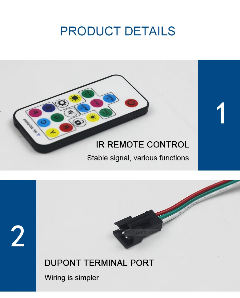DC5V-24V Smart Wireless 17 key RF  IR Remote control dimming Controller For USB  rgb Led Light Strip dimmer