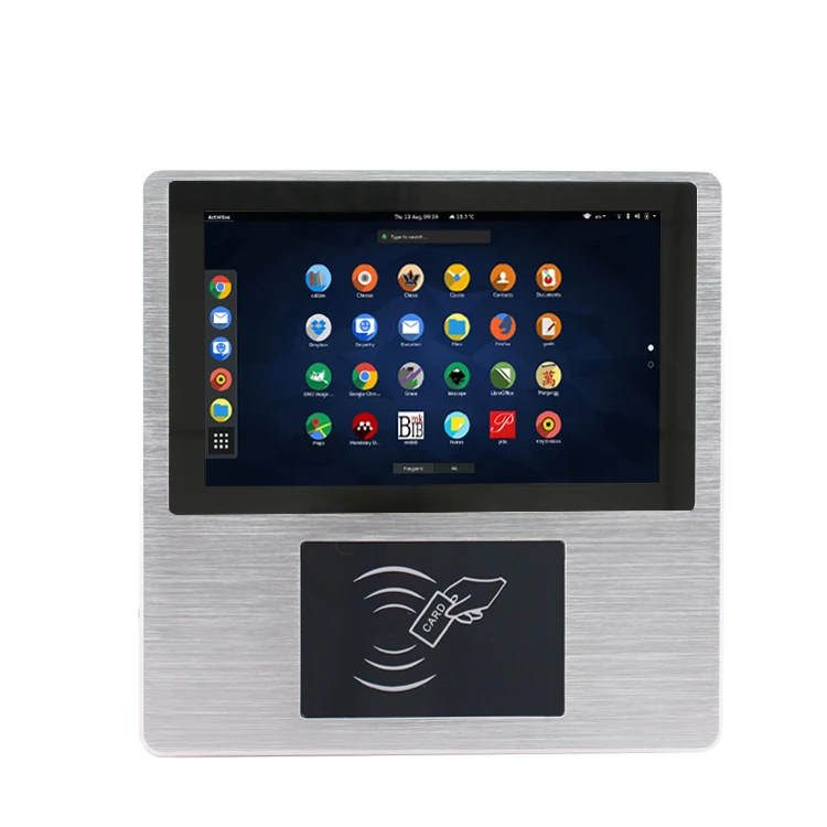 7Inch  RFID / NFC Card Reader Integrated Rugged All In One Multi Touch Panel Pc Linux